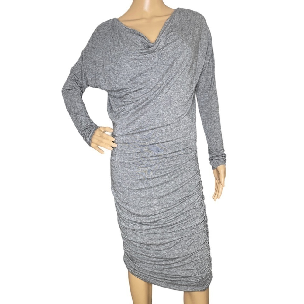 Athleta gray long sleeved dress, small